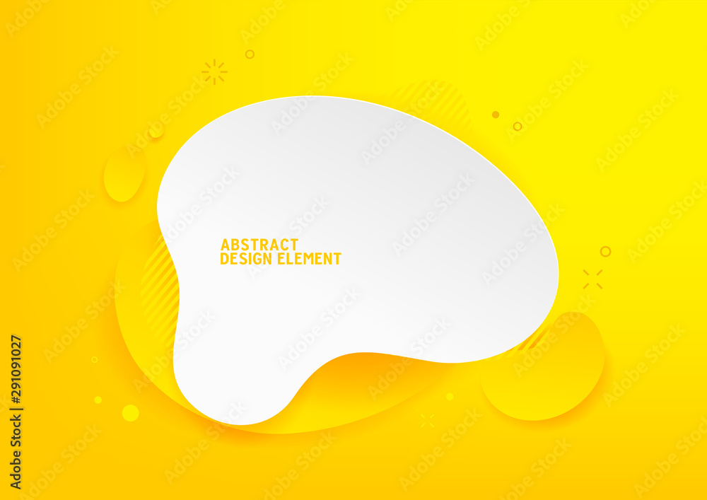 Poster dynamic background template with 3d shapes modern concept. minimal poster.