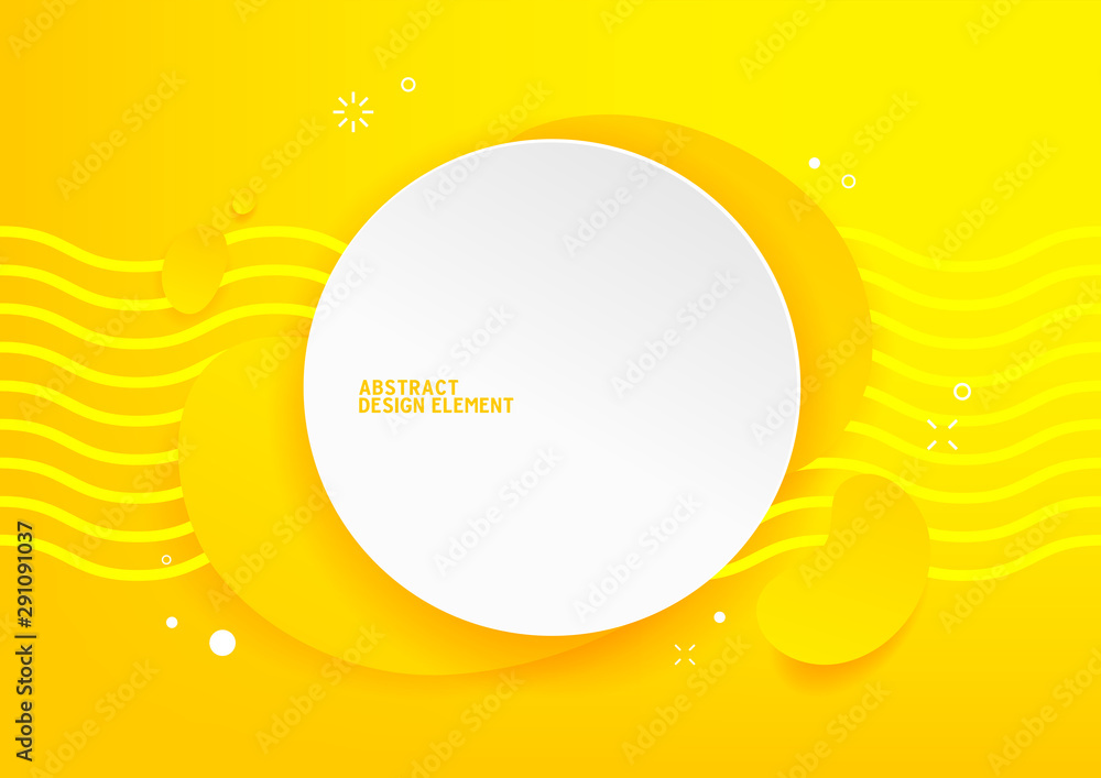 Poster dynamic background template with 3d shapes modern concept. minimal poster.