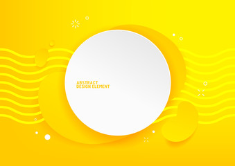 Dynamic background template with 3D shapes modern concept. minimal poster.