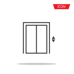 Elevators icon vector isolated on white background.