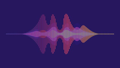 Sound waves. Motion sound wave abstract background.