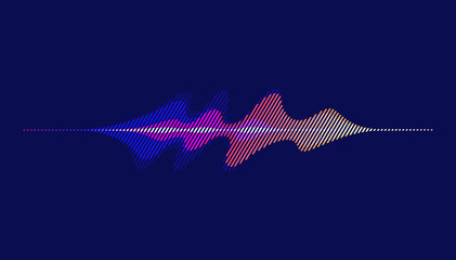 Sound waves. Motion sound wave abstract background.