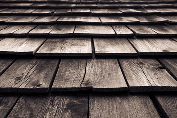 Wooden roof tiles