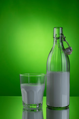 Milk in a glass. Healthy eating concept
