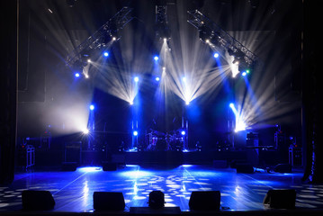 Fototapeta na wymiar Free stage with lights