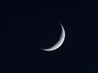 Obraz na płótnie Canvas Isolated close up of the moon