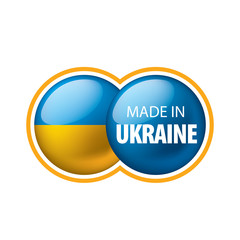 Ukraine flag, vector illustration on a white background