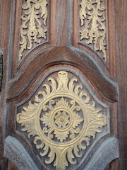 Old wooden door, brown, art pattern