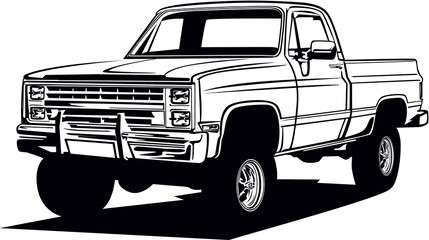 Classic vector retro vintage custom car design © BARTOSZ