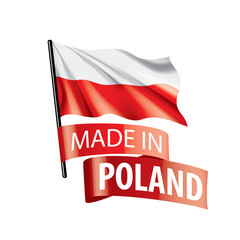 Poland flag, vector illustration on a white background