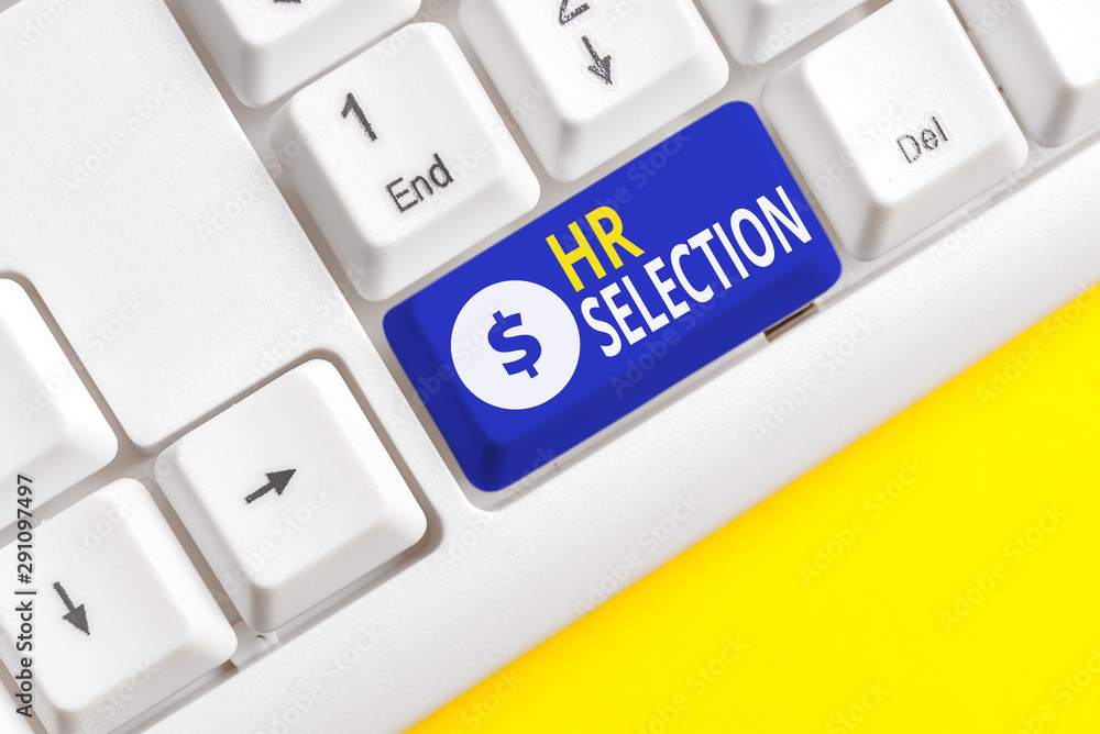 Poster handwriting text writing hr selection. conceptual photo process and approached by huanalysis resourc