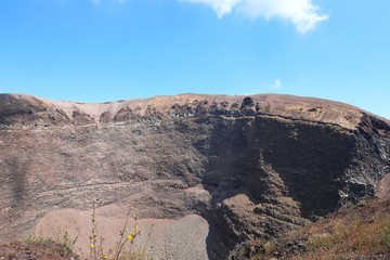 Crater of Volcano called Vesuvius in Italy