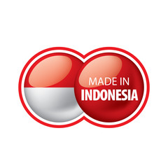 Indonesia flag, vector illustration on a white background