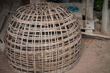 Thai chicken coop layered. It is a cage for keeping poultry in © Peerapixs