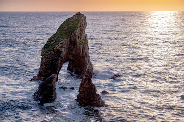 Crohy Head Sea Arch Breeches during sunset - County Donegal, Ireland