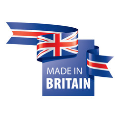 Obraz premium United Kingdom flag, vector illustration on a white background