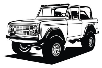 Classic vector retro vintage custom car design