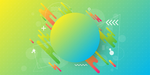 Colorful abstract background using minimal geometry as an element.