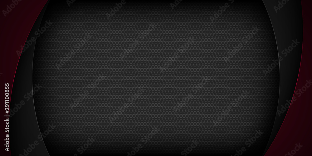 Poster black abstract vector background with overlapping characteristics.