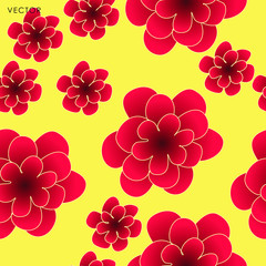 Jasmine flower seamless pattern, Vector illustration design element