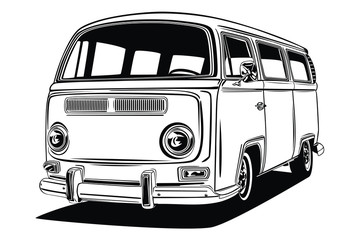 Classic vector retro vintage custom car design © BARTOSZ