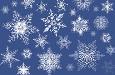 Snowflakes winter background