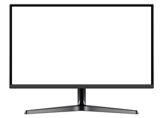Monitor TV isolated with white screen.