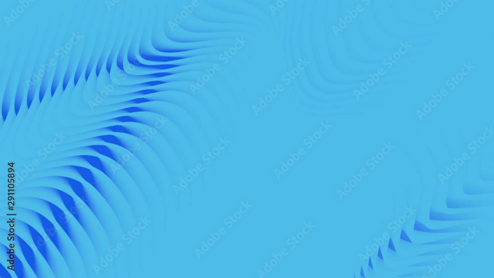 Poster looped animation. abstract colorful wavy background in blue color. modern colorful wallpaper. 3d ren