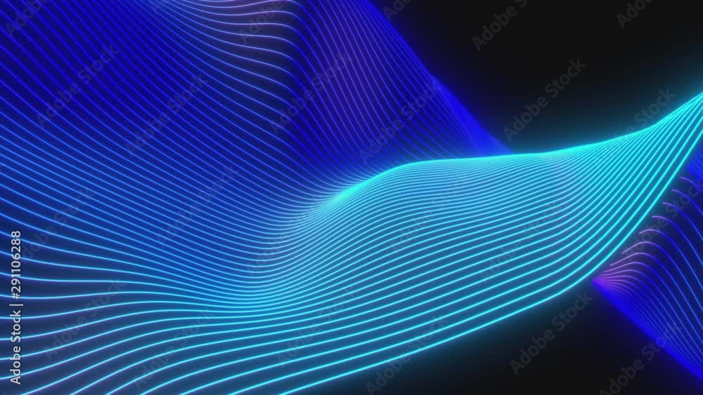 Poster looped animation. abstract colorful wavy background in bright neon colors. modern colorful wallpaper