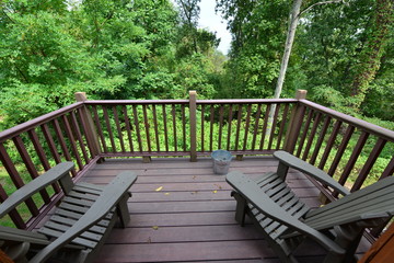 Veranda overlooking woodland at Gettysburg