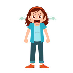 beauty good looking woman express her emotion