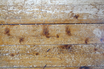 テクスチャー　古くて傷がたくさんついた木の床　old wood texture background