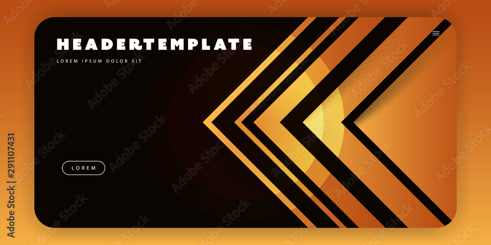 Poster abstract minimal geometric pattern header, futuristic poster or landing page design template with ge