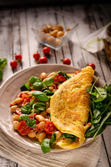 Bio healthy egg omelette
