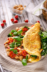 Bio healthy egg omelette