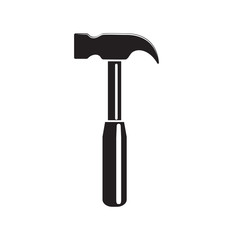 Hammer construction tool on white isolated background. Vector image.