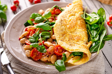 Bio healthy egg omelette