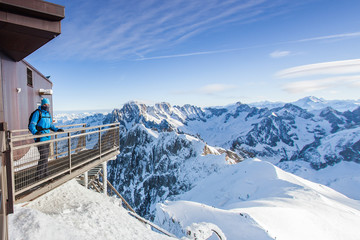 View from Aiguille du Midi, France