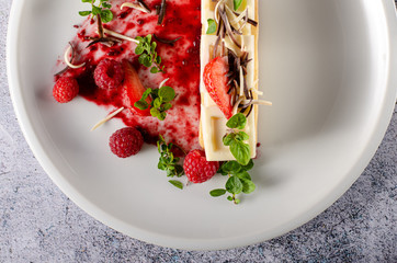 White chocolate dessert