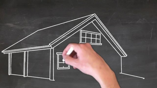 agent immobilier femme tableau noir