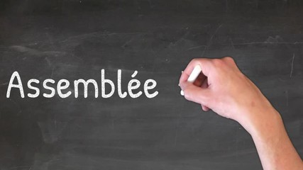 assemblée générale tableau noir