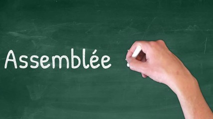 assemblée générale tableau vert