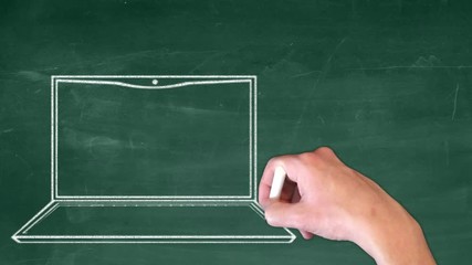 assemblée générale ordinateur tableau vert