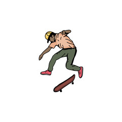 Fototapeta na wymiar A skater style. Skateboard Vector illustration.