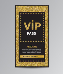 VIP pass admission with glitter