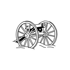 Vector ancient cannon