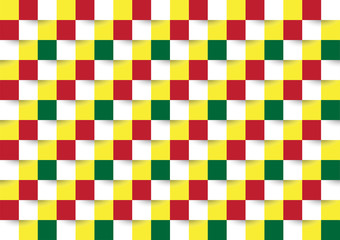 Geometric pattern with colorful background