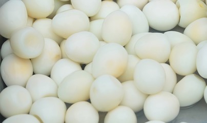 Close Up of Delicious Boiled Quail Eggs