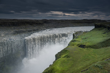 Dettifoss Waterfall in Iceland in summer