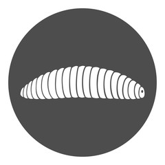 Caterpillar icon. Maggot symbol. Vector.
